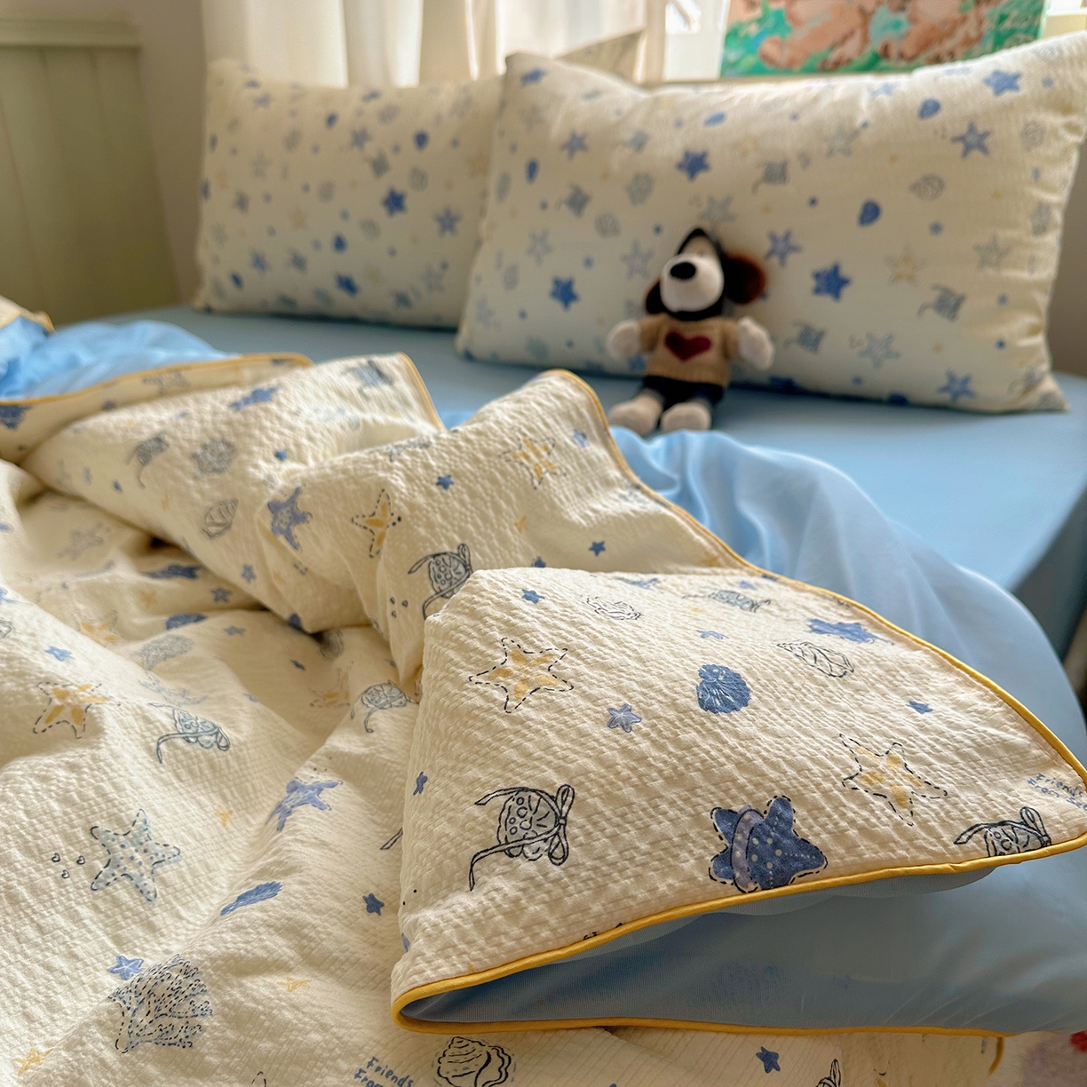 91家纺网 家纺一手货源 找家纺 （总）贝扬思家纺 2026新款泡芙纱单夏被凉糖系列（凉而不冰的触感，清凉与柔软兼得）