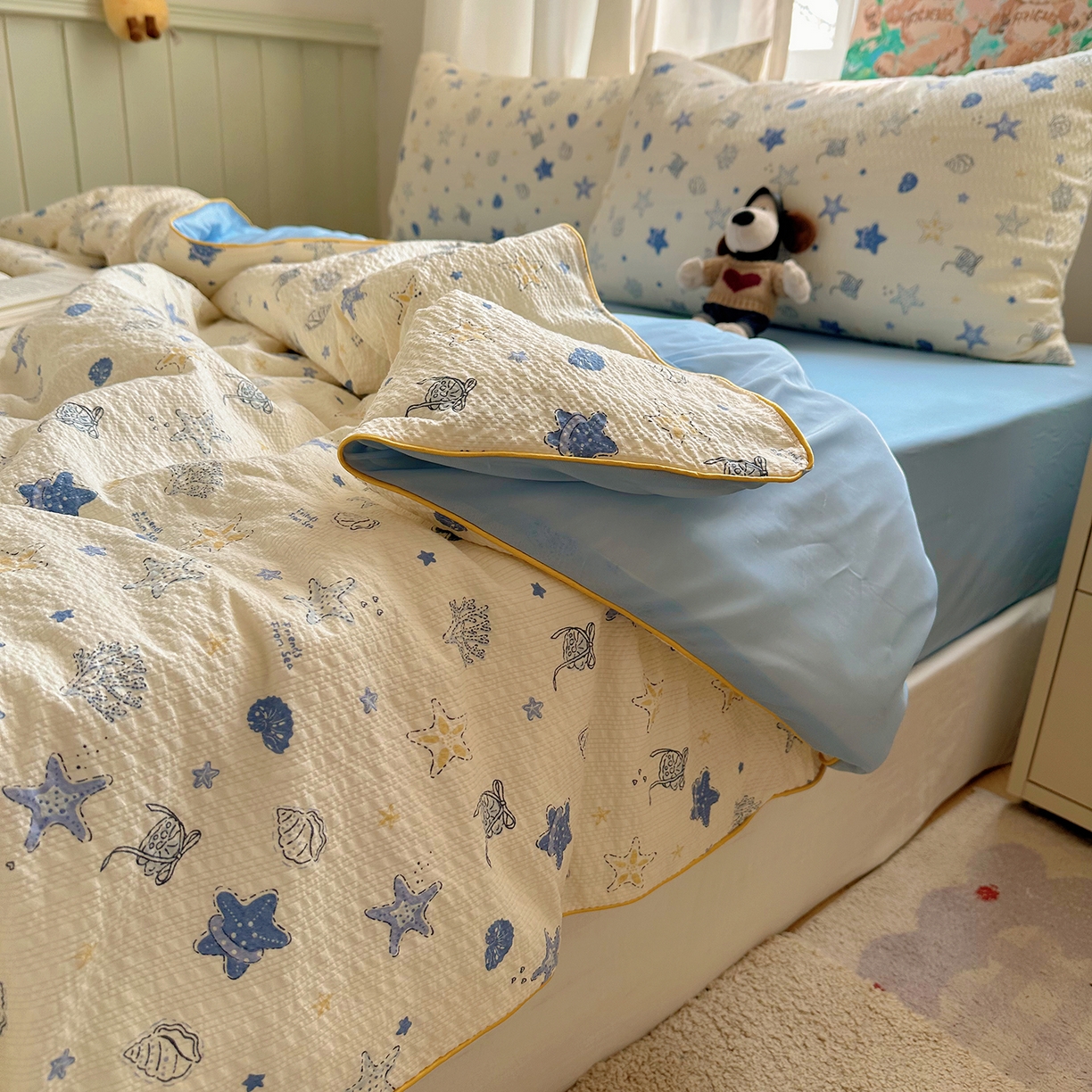 91家纺网 家纺一手货源 找家纺 （总）贝扬思家纺 2026新款泡芙纱单夏被凉糖系列（凉而不冰的触感，清凉与柔软兼得）