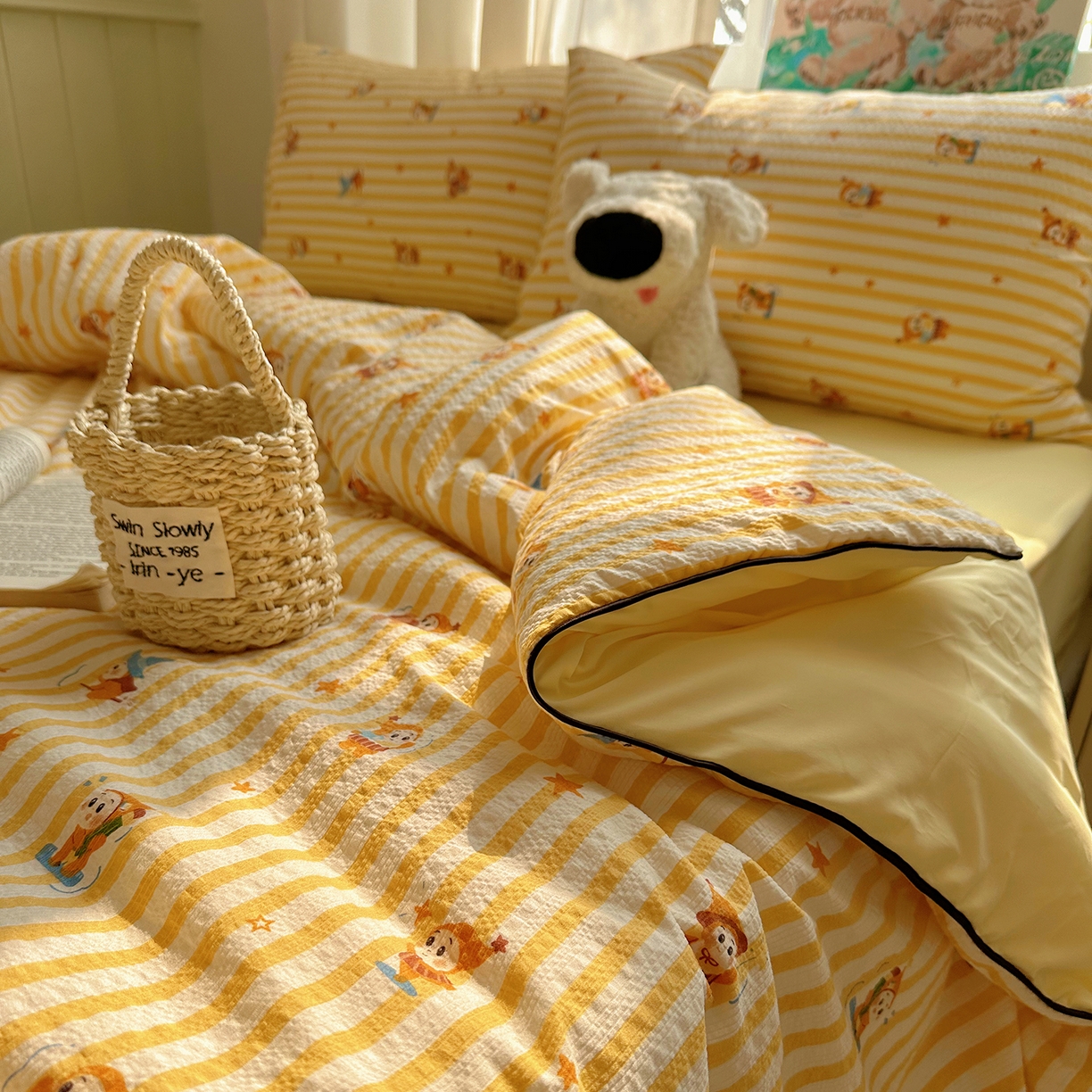 91家纺网 家纺一手货源 找家纺 贝扬思家纺 2026新款泡芙纱单夏被凉糖系列（凉而不冰的触感，清凉与柔软兼得） 凉糖-魔法星星