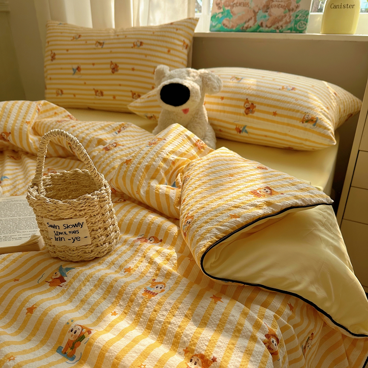 91家纺网 家纺一手货源 找家纺 贝扬思家纺 2026新款泡芙纱单夏被凉糖系列（凉而不冰的触感，清凉与柔软兼得） 凉糖-魔法星星