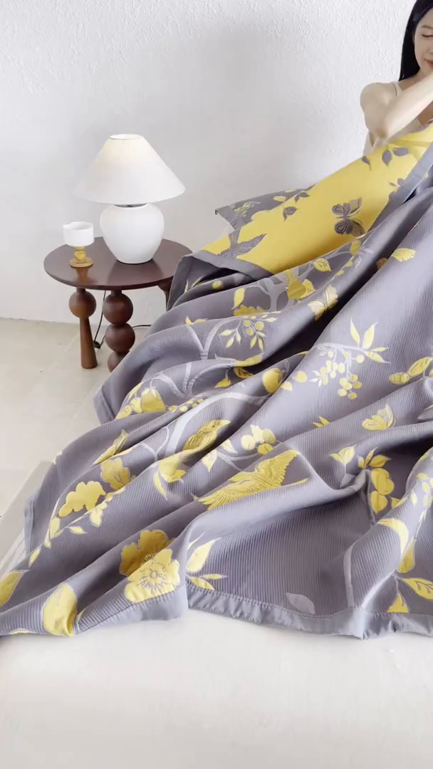 91家纺网 家纺一手货源 找家纺 （总）棠薇家纺 2026新款纱布盖毯长绒棉纱布毛巾被夏被单双人棉纱盖毯毛巾毯夏季夏凉被空调被毯子可铺可盖床盖