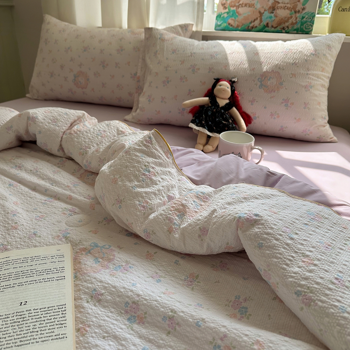 91家纺网 家纺一手货源 找家纺 贝扬思家纺 2026新款泡芙纱单夏被凉糖系列（凉而不冰的触感，清凉与柔软兼得） 凉糖-碎花藏甜