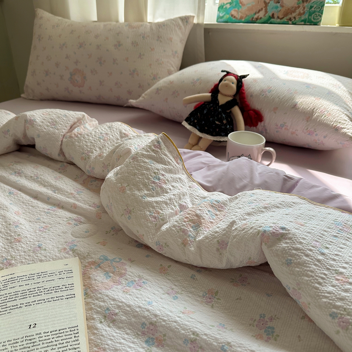 91家纺网 家纺一手货源 找家纺 贝扬思家纺 2026新款泡芙纱单夏被凉糖系列（凉而不冰的触感，清凉与柔软兼得） 凉糖-碎花藏甜