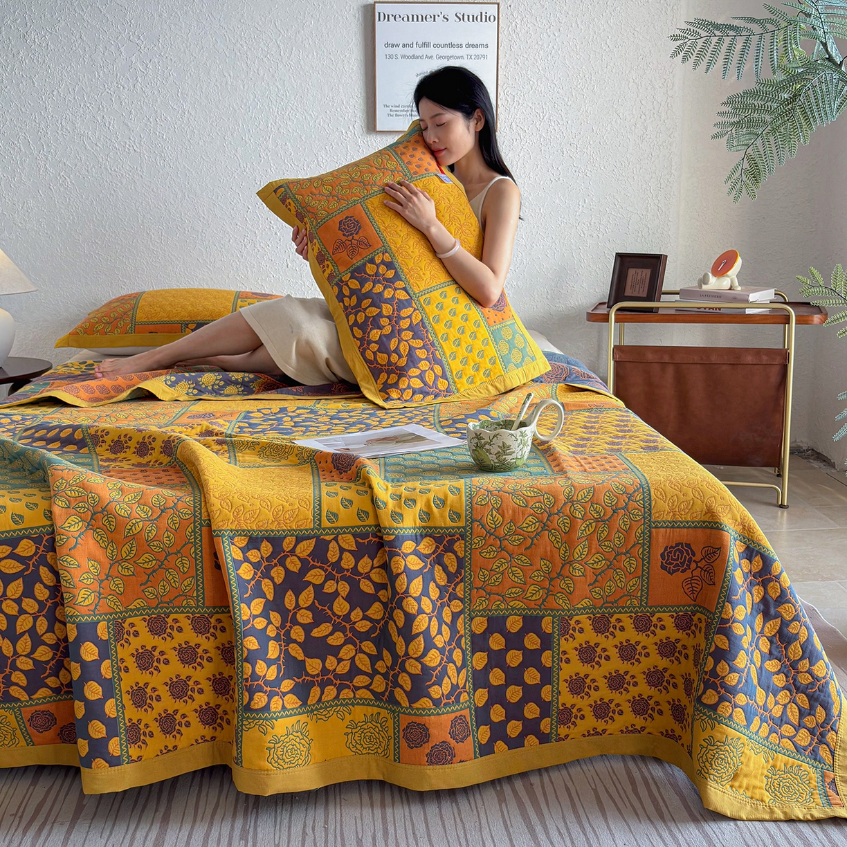 91家纺网 家纺一手货源 找家纺 （总）棠薇家纺 2026新款纱布盖毯长绒棉纱布毛巾被夏被单双人棉纱盖毯毛巾毯夏季夏凉被空调被毯子可铺可盖床盖