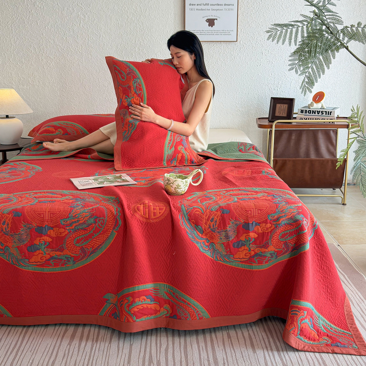 91家纺网 家纺一手货源 找家纺 （总）棠薇家纺 2026新款纱布盖毯长绒棉纱布毛巾被夏被单双人棉纱盖毯毛巾毯夏季夏凉被空调被毯子可铺可盖床盖