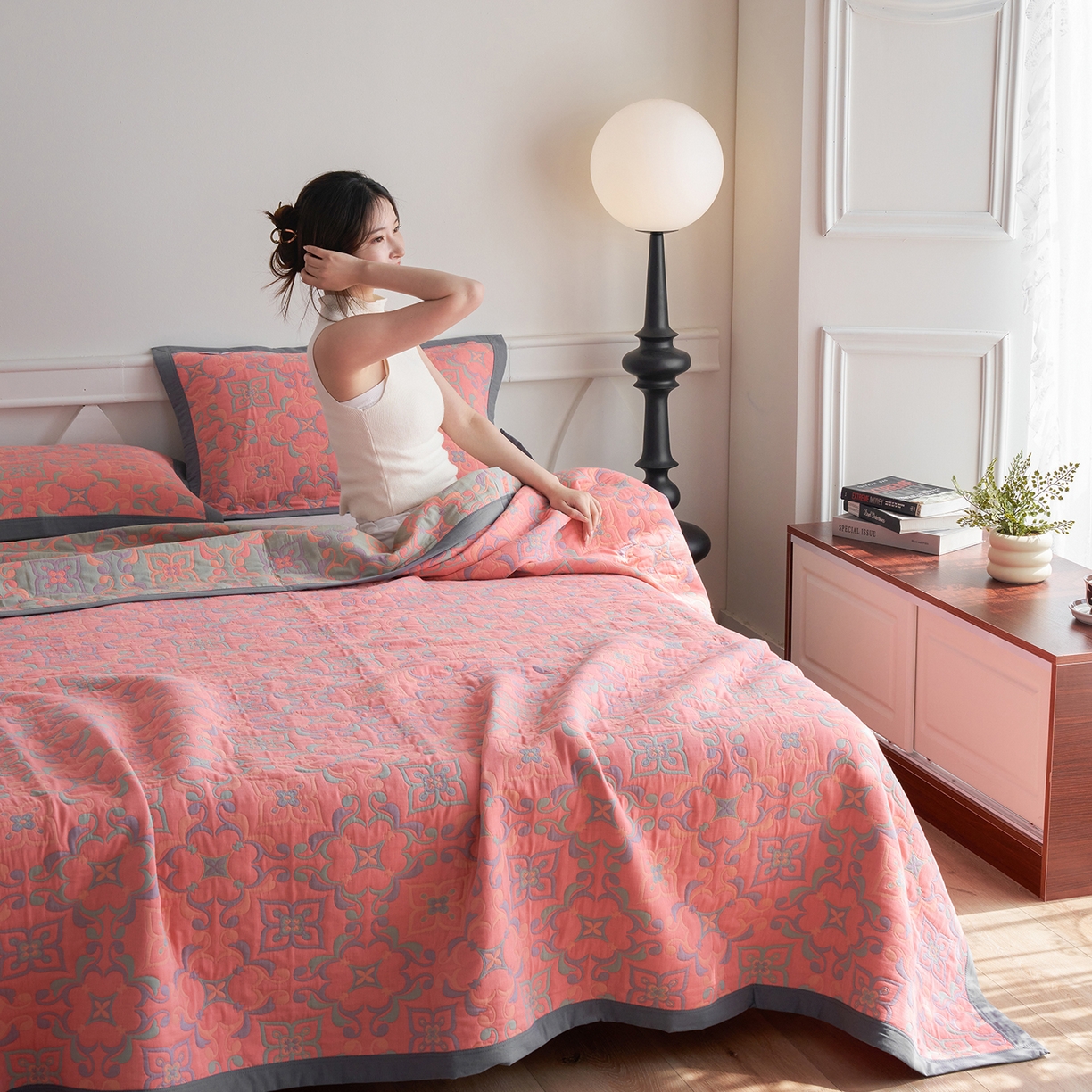 91家纺网 家纺一手货源 找家纺 （总）棠薇家纺 2026新款纱布盖毯长绒棉纱布毛巾被夏被单双人棉纱盖毯毛巾毯夏季夏凉被空调被毯子可铺可盖床盖