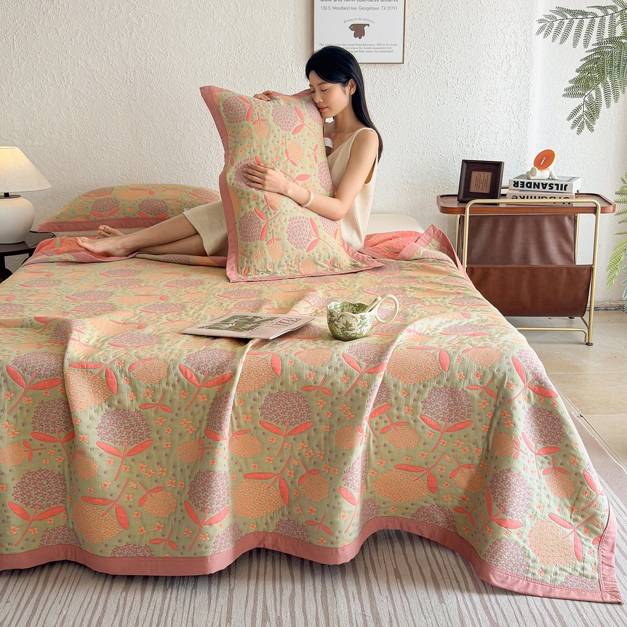 91家纺网 家纺一手货源 找家纺 （总）棠薇家纺 2026新款纱布盖毯长绒棉纱布毛巾被夏被单双人棉纱盖毯毛巾毯夏季夏凉被空调被毯子可铺可盖床盖