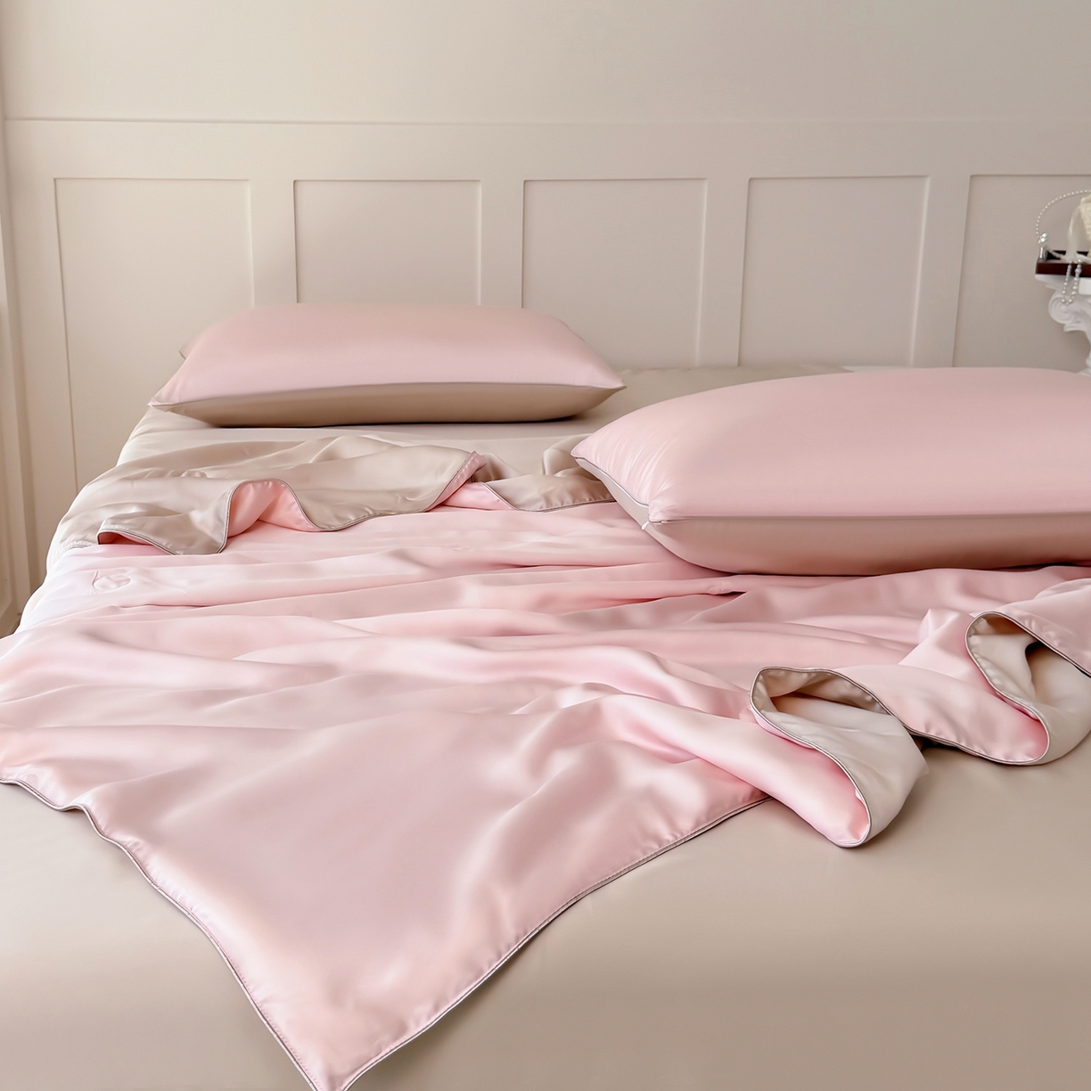 91家纺网 家纺一手货源 找家纺 （总）鑫田家纺 2026新款60支兰精天丝蚕丝被夏凉被100%纯蚕丝夏被四件套床单床笠学生三件套