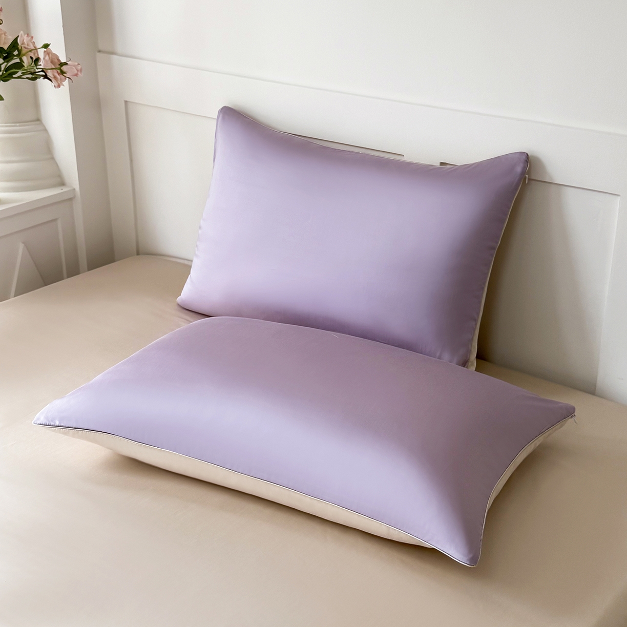 91家纺网 家纺一手货源 找家纺 鑫田家纺 2026新款60支兰精天丝蚕丝被夏凉被100%纯蚕丝夏被四件套床单床笠学生三件套 魅紫