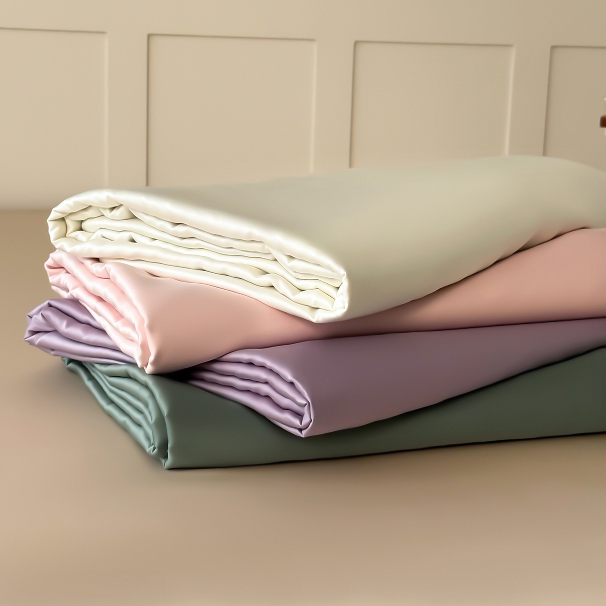 91家纺网 家纺一手货源 找家纺 鑫田家纺 2026新款60支兰精天丝蚕丝被夏凉被100%纯蚕丝夏被四件套床单床笠学生三件套 魅紫