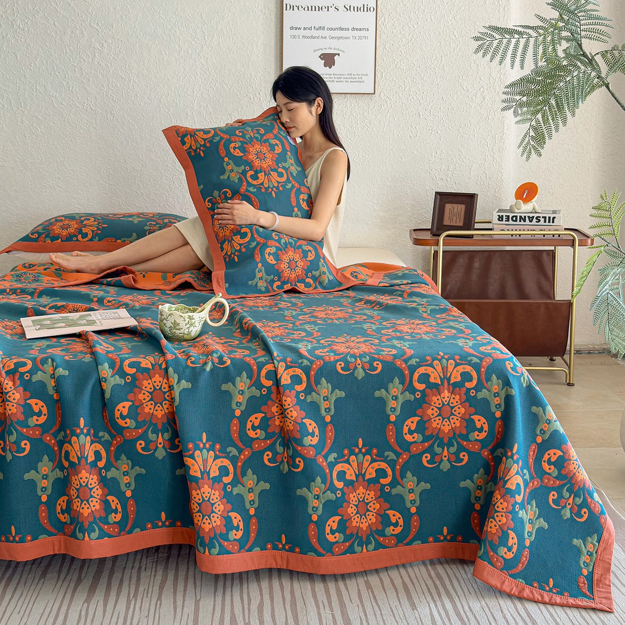 91家纺网 家纺一手货源 找家纺 （总）棠薇家纺 2026新款纱布盖毯长绒棉纱布毛巾被夏被单双人棉纱盖毯毛巾毯夏季夏凉被空调被毯子可铺可盖床盖