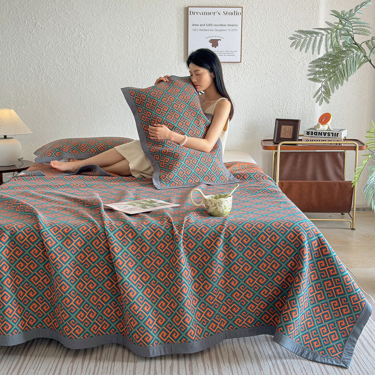 91家纺网 家纺一手货源 找家纺 （总）棠薇家纺 2026新款纱布盖毯长绒棉纱布毛巾被夏被单双人棉纱盖毯毛巾毯夏季夏凉被空调被毯子可铺可盖床盖