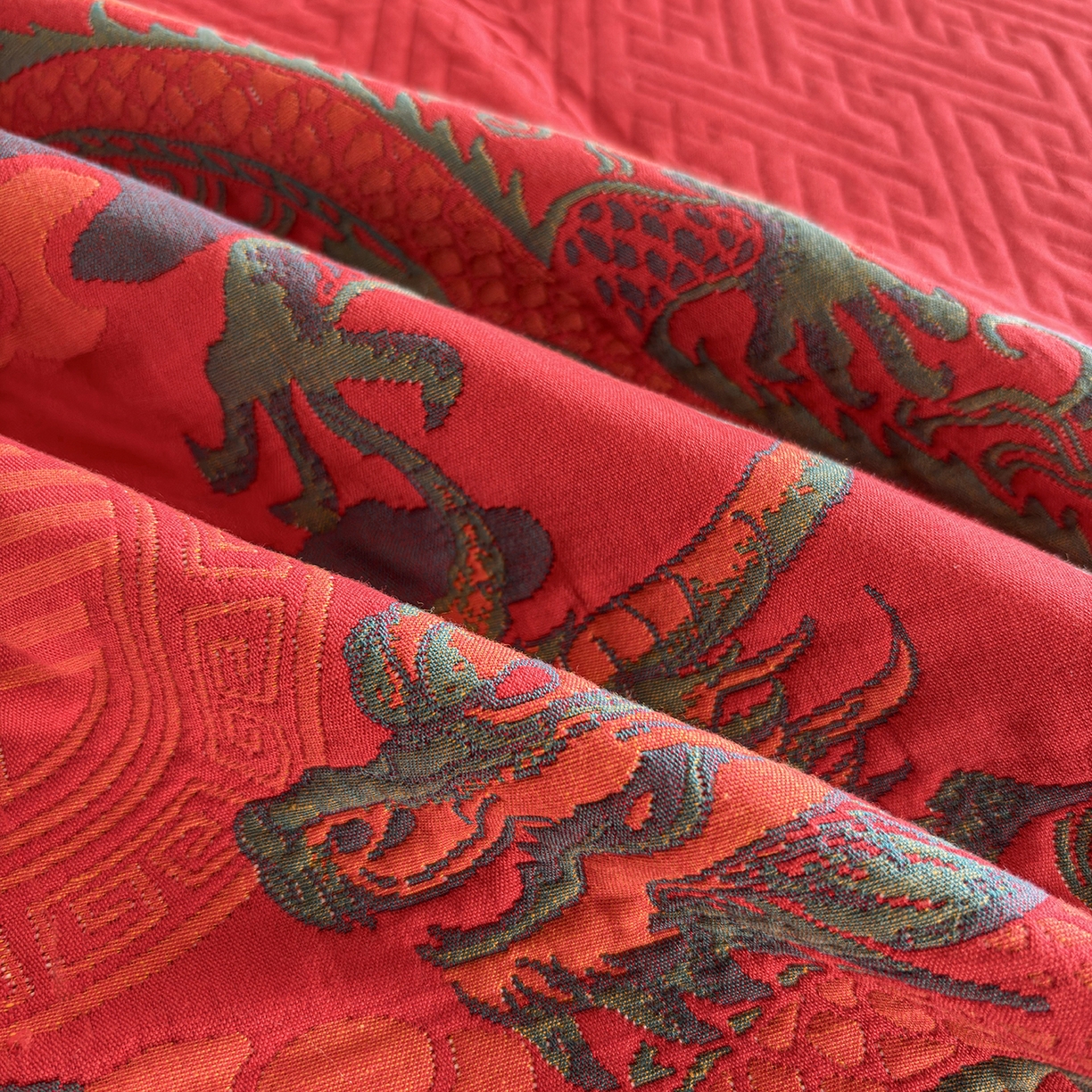 91家纺网 家纺一手货源 找家纺 棠薇家纺 2026新款纱布盖毯长绒棉纱布毛巾被夏被单双人棉纱盖毯毛巾毯夏季夏凉被空调被毯子可铺可盖床盖 龙凤呈祥