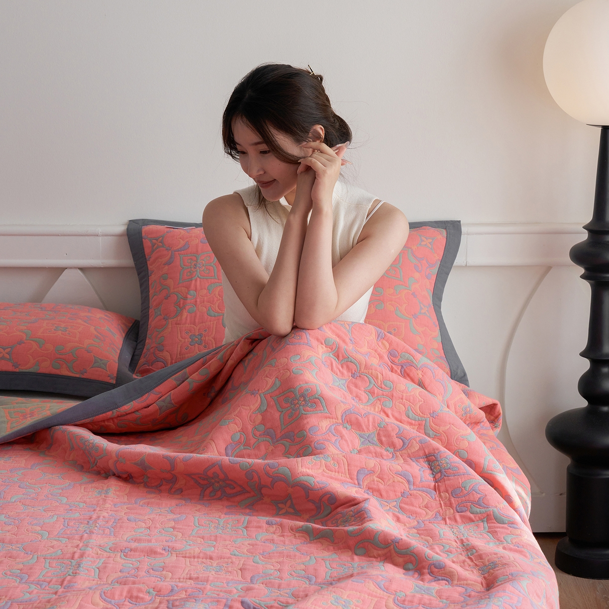 91家纺网 家纺一手货源 找家纺 棠薇家纺 2026新款纱布盖毯长绒棉纱布毛巾被夏被单双人棉纱盖毯毛巾毯夏季夏凉被空调被毯子可铺可盖床盖 年华粉