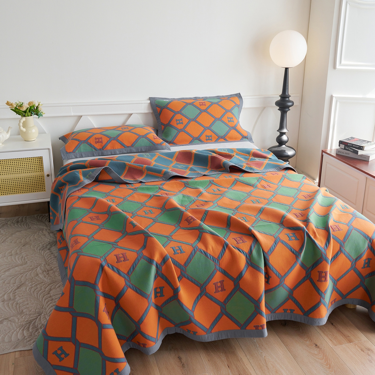 91家纺网 家纺一手货源 找家纺 棠薇家纺 2026新款纱布盖毯长绒棉纱布毛巾被夏被单双人棉纱盖毯毛巾毯夏季夏凉被空调被毯子可铺可盖床盖 轻奢