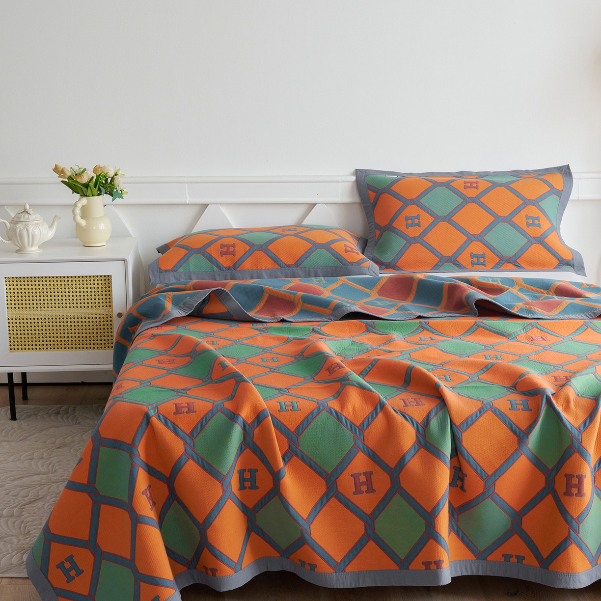 91家纺网 家纺一手货源 找家纺 棠薇家纺 2026新款纱布盖毯长绒棉纱布毛巾被夏被单双人棉纱盖毯毛巾毯夏季夏凉被空调被毯子可铺可盖床盖 轻奢