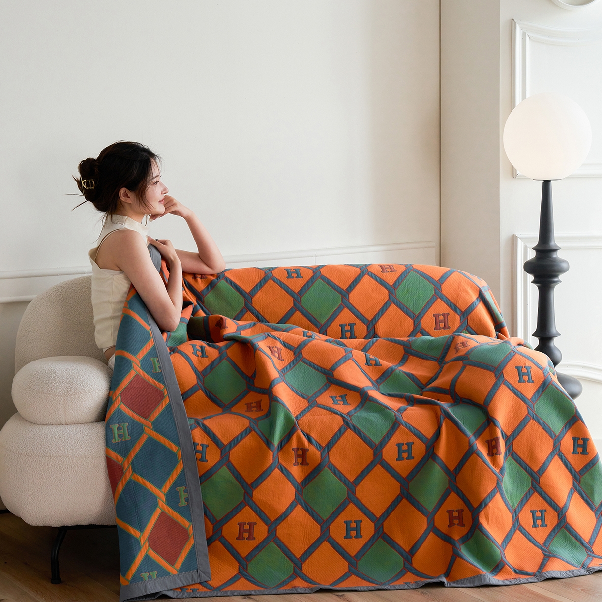 91家纺网 家纺一手货源 找家纺 棠薇家纺 2026新款纱布盖毯长绒棉纱布毛巾被夏被单双人棉纱盖毯毛巾毯夏季夏凉被空调被毯子可铺可盖床盖 轻奢