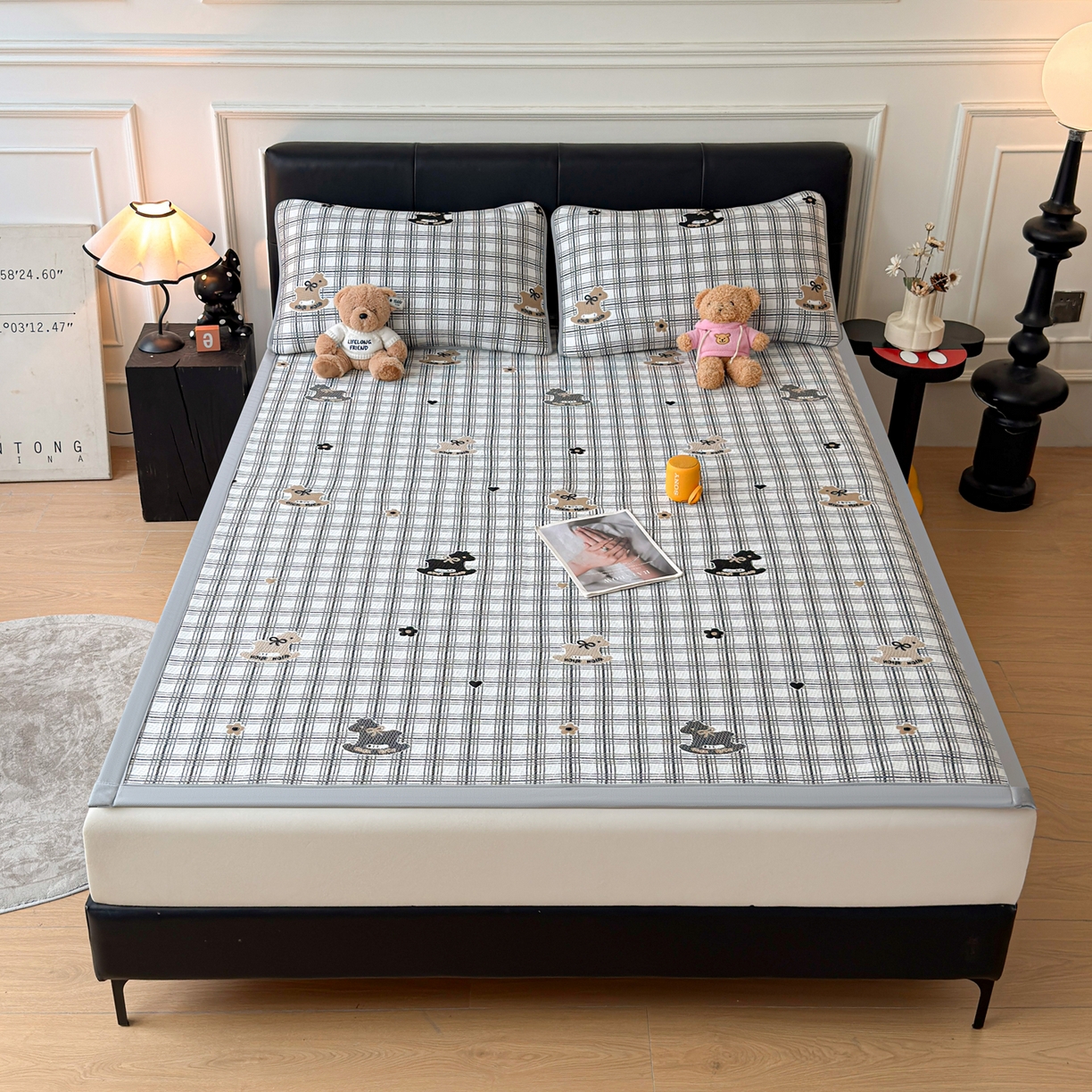 91家纺网 家纺一手货源 找家纺 （总）爱思凯家纺 2026新款纯凉感pe豆豆多色双提花条席-成人款