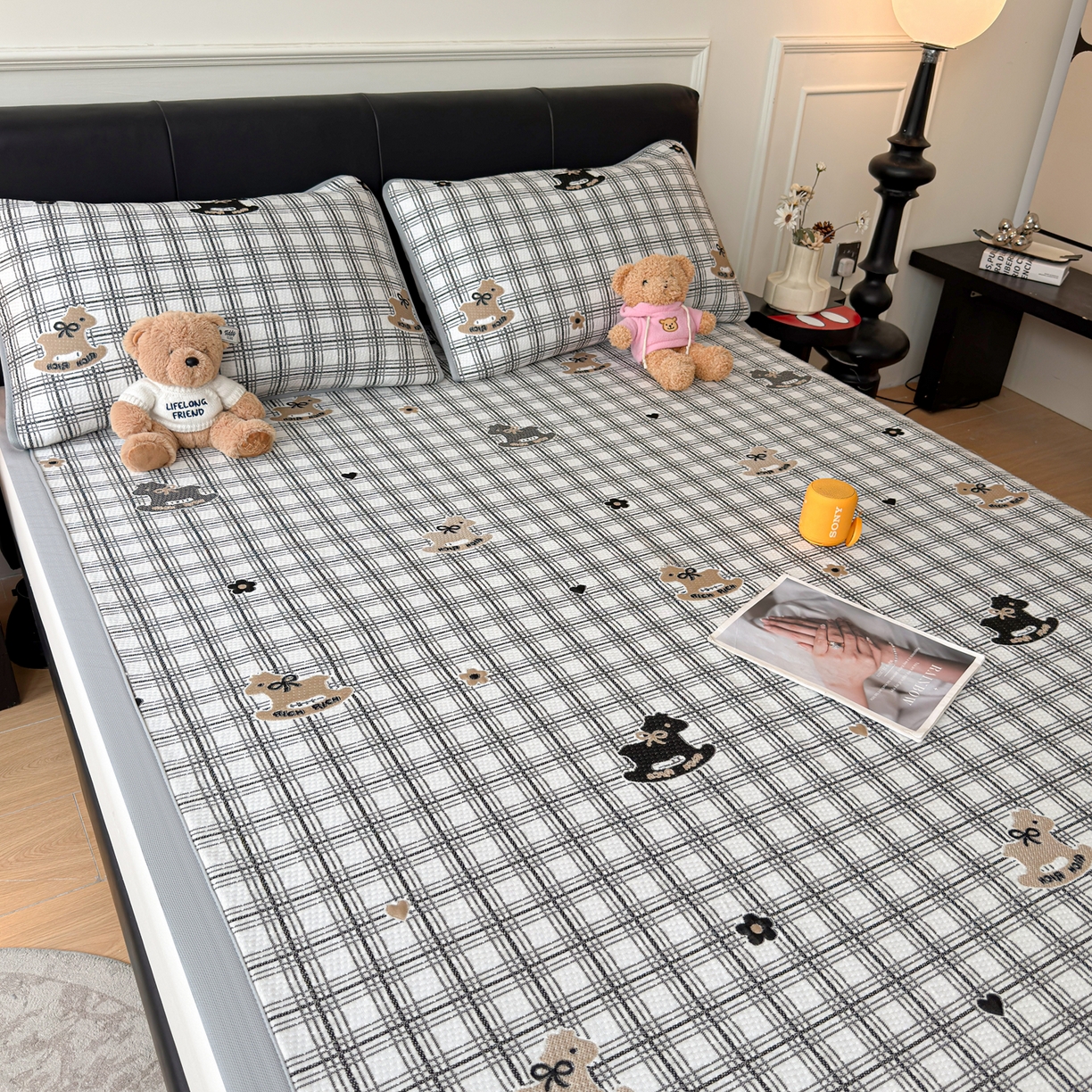 91家纺网 家纺一手货源 找家纺 （总）爱思凯家纺 2026新款纯凉感pe豆豆多色双提花条席-成人款