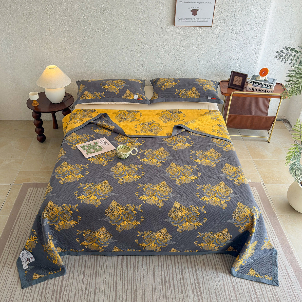 91家纺网 家纺一手货源 找家纺 棠薇家纺 2026新款纱布盖毯长绒棉纱布毛巾被夏被单双人棉纱盖毯毛巾毯夏季夏凉被空调被毯子可铺可盖床盖 时光笔墨