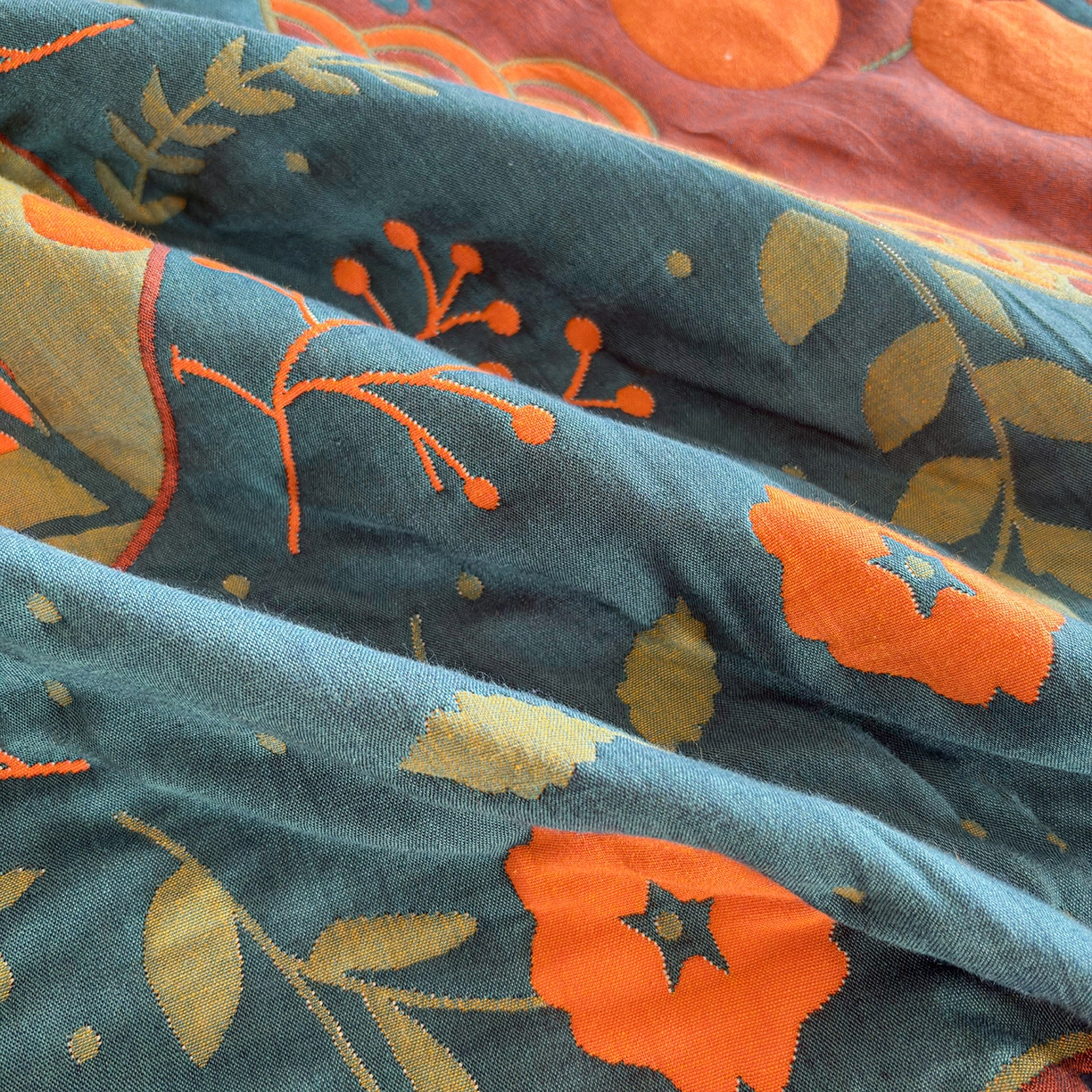 91家纺网 家纺一手货源 找家纺 棠薇家纺 2026新款纱布盖毯长绒棉纱布毛巾被夏被单双人棉纱盖毯毛巾毯夏季夏凉被空调被毯子可铺可盖床盖 柿柿如意