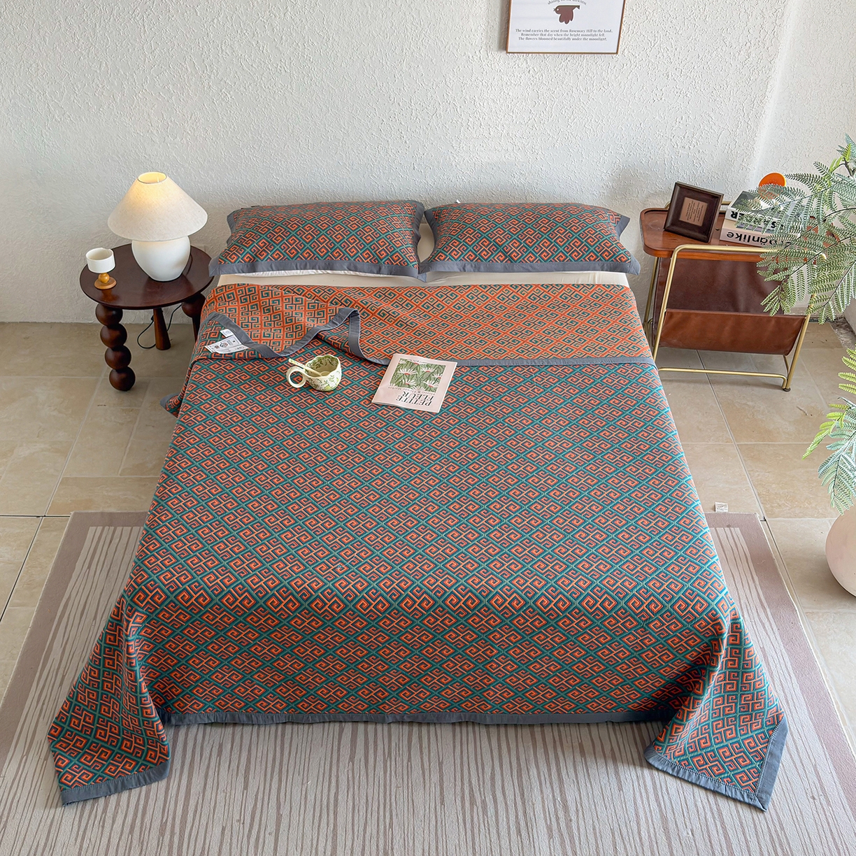 91家纺网 家纺一手货源 找家纺 棠薇家纺 2026新款纱布盖毯长绒棉纱布毛巾被夏被单双人棉纱盖毯毛巾毯夏季夏凉被空调被毯子可铺可盖床盖 长城格