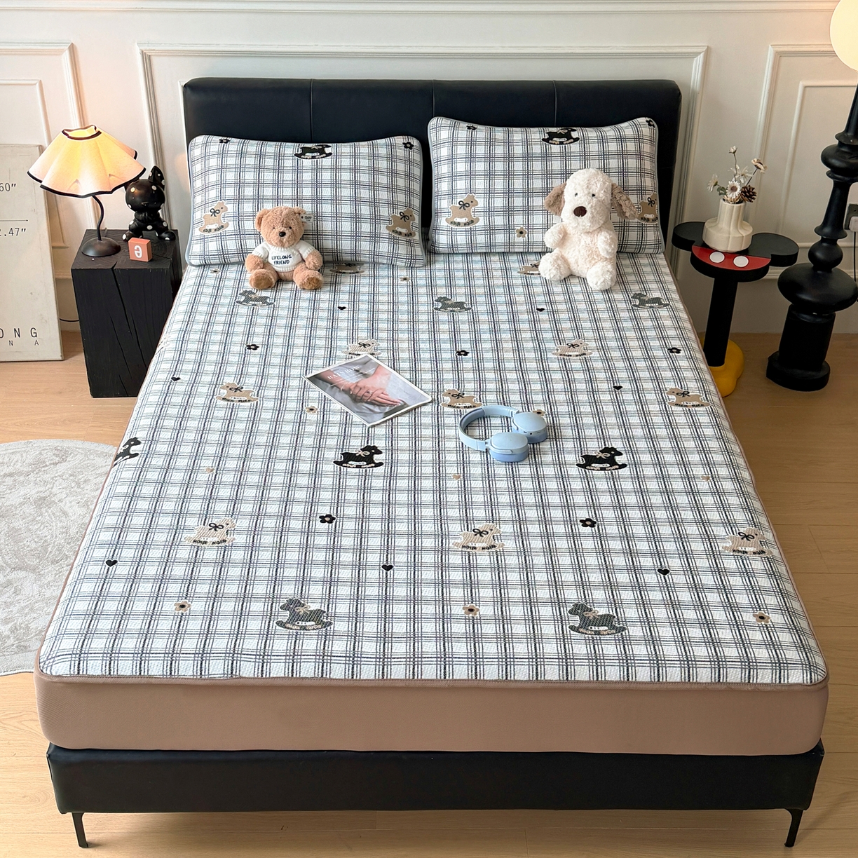 91家纺网 家纺一手货源 找家纺 （总）爱思凯家纺 2026新款纯凉感PE豆豆多色双提花床笠款凉席