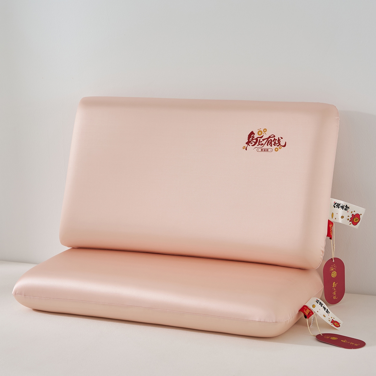 鼎盛乳胶 2026新款云感慢回弹记忆枕财运枕 粉