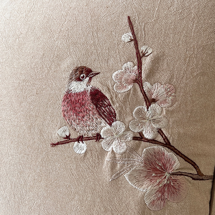 91家纺网 家纺一手货源 找家纺 （总）树下 2026新款A类棉麻刺绣床单款四件套