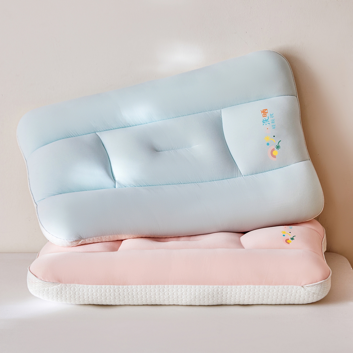 91家纺网 家纺一手货源 找家纺 （总）贵夫人 2026新款A类儿童硅胶双面护颈枕枕头枕芯