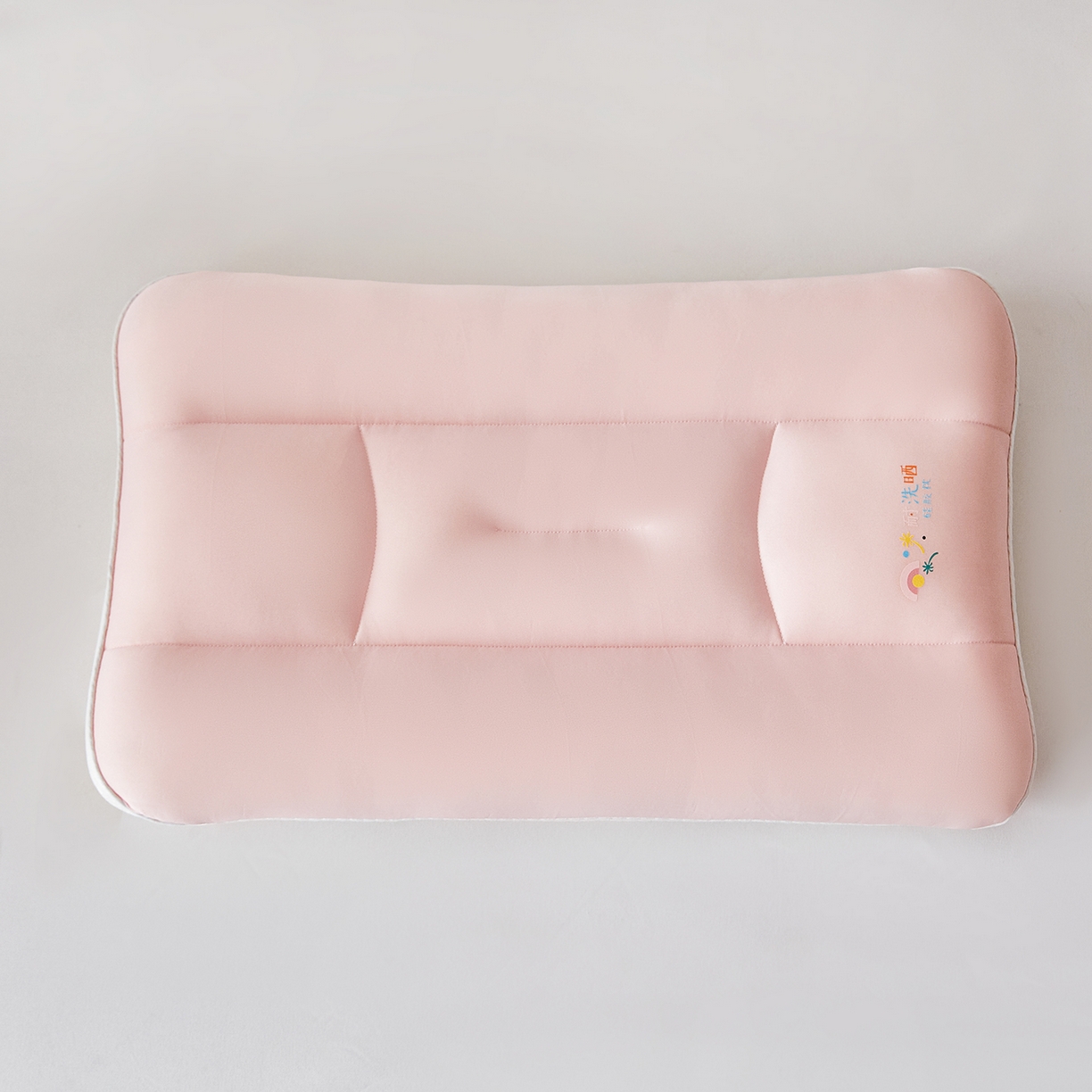 91家纺网 家纺一手货源 找家纺 贵夫人 2026新款A类儿童硅胶双面护颈枕枕头枕芯 儿童粉色单只