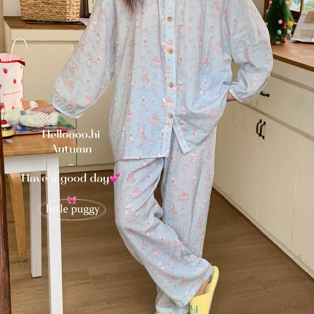 91家纺网 家纺一手货源 找家纺 （总）妍景家居生活馆 2026春夏新款双层纱蕾丝纱布开衫套装