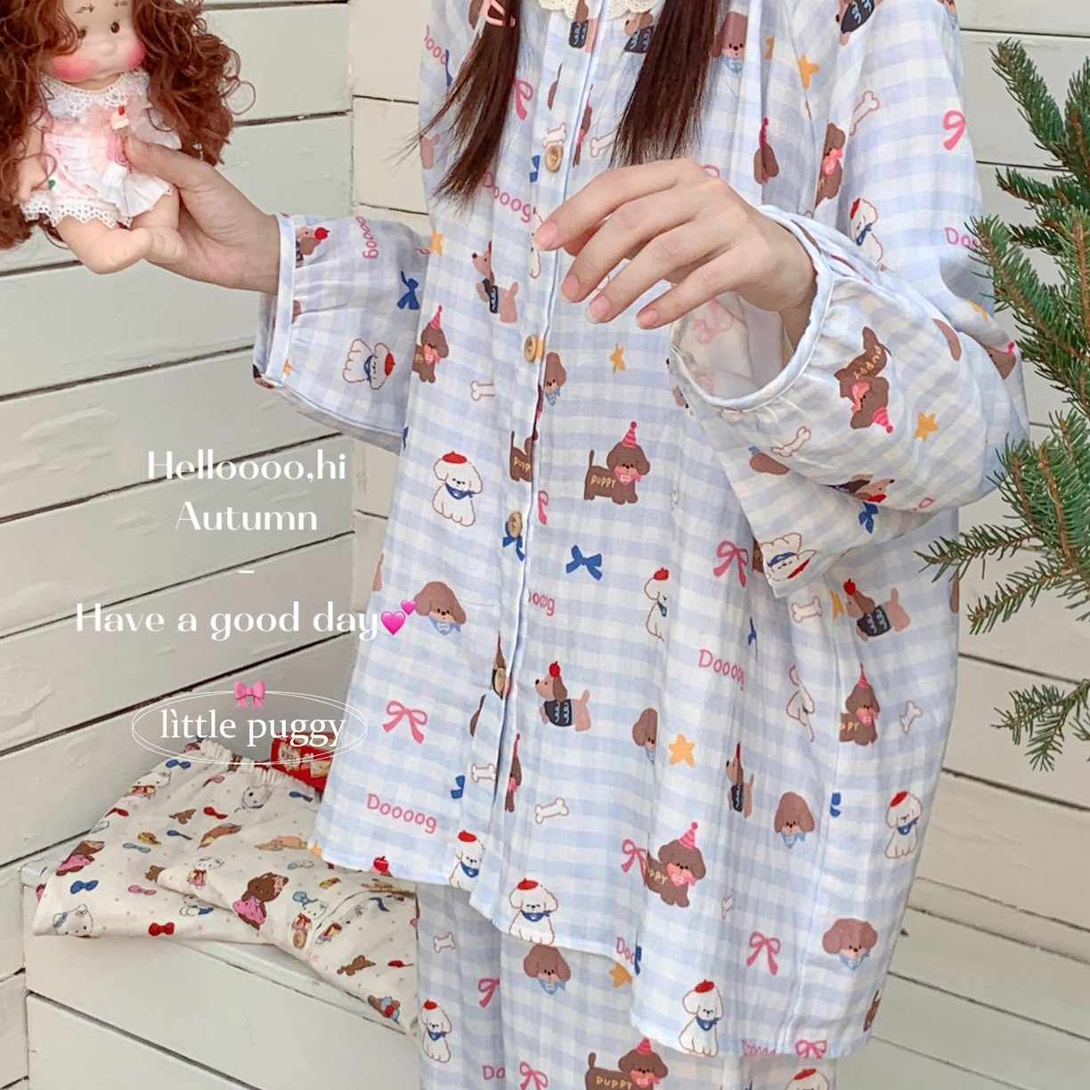 91家纺网 家纺一手货源 找家纺 （总）妍景家居生活馆 2026春夏新款双层纱蕾丝纱布开衫套装