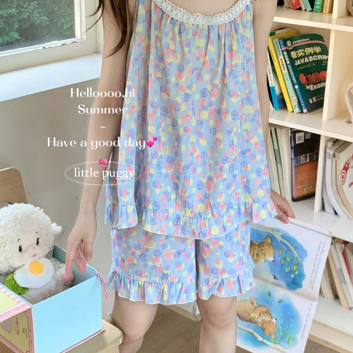 91家纺网 家纺一手货源 找家纺 （总）妍景家居生活馆 2026春夏新款小飞袖套装-梦幻泡泡