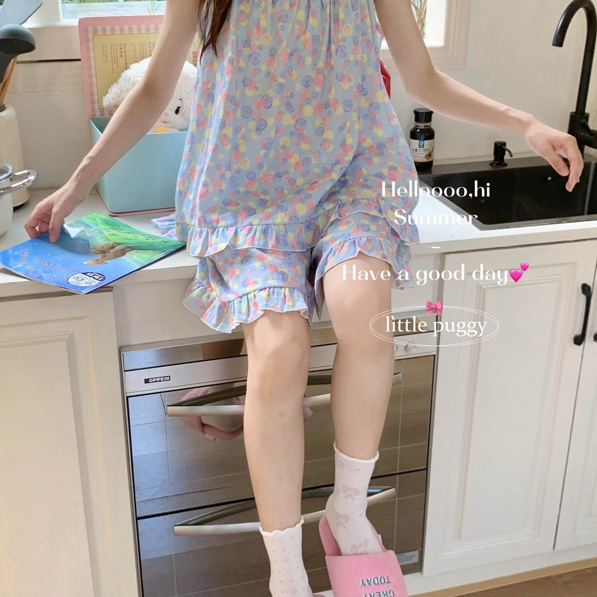 91家纺网 家纺一手货源 找家纺 （总）妍景家居生活馆 2026春夏新款小飞袖套装-梦幻泡泡