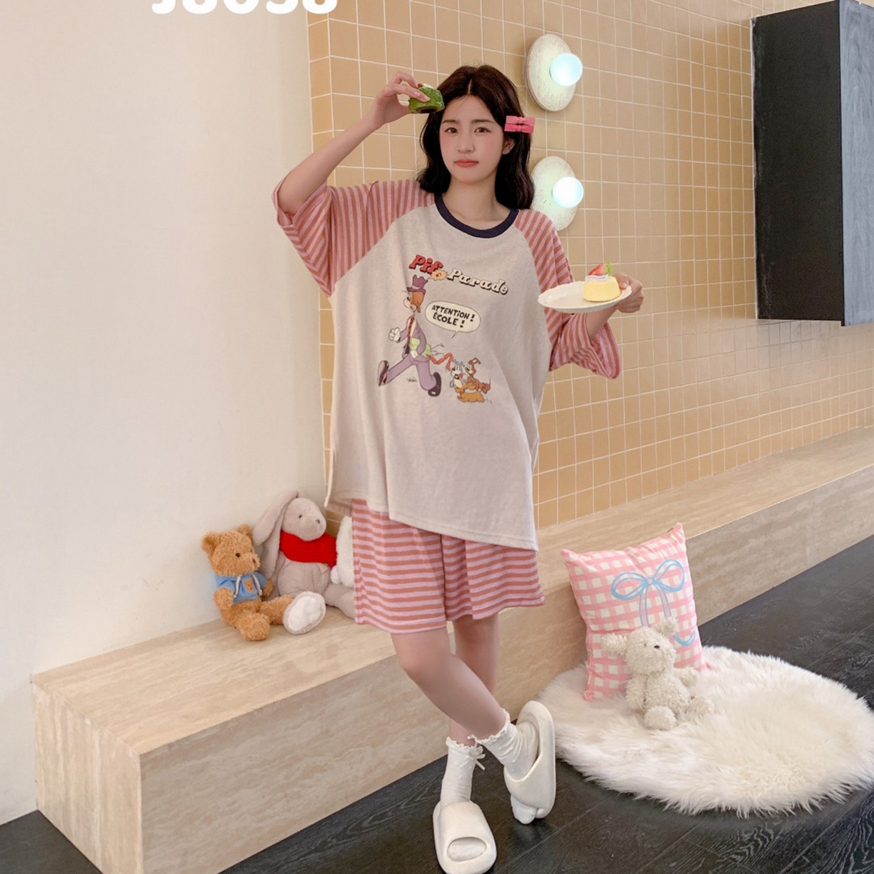 91家纺网 家纺一手货源 找家纺 妍景家居生活馆 2026春夏新款雪花棉心意絮语套装 心意絮语-橘色