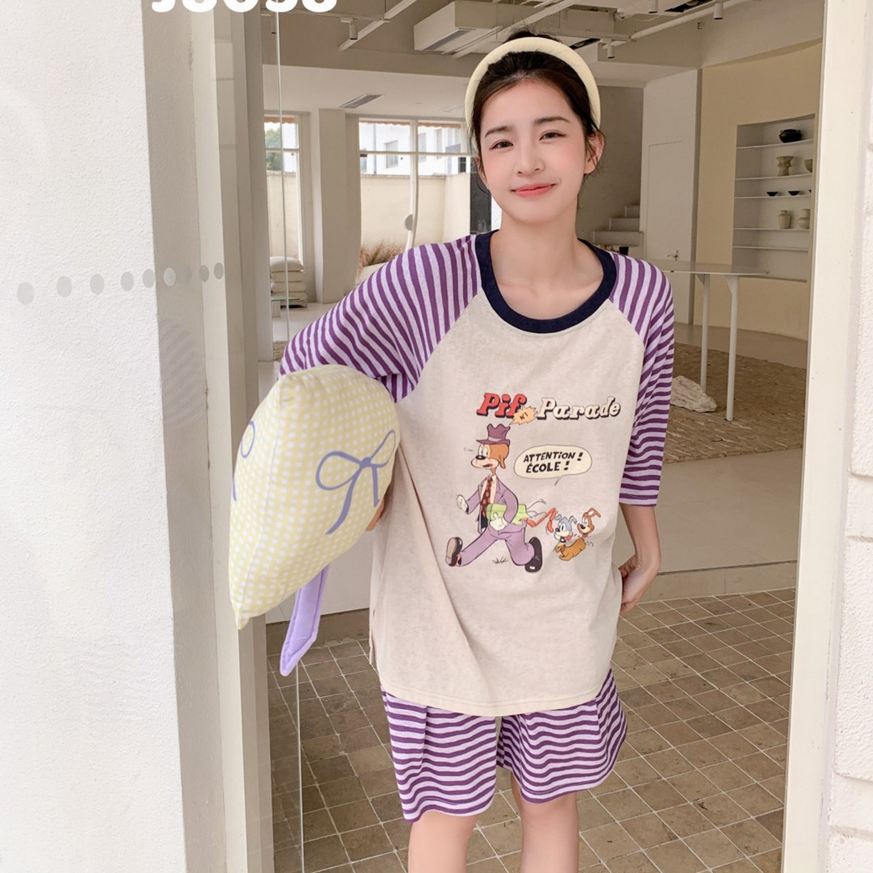 91家纺网 家纺一手货源 找家纺 妍景家居生活馆 2026春夏新款雪花棉心意絮语套装 心意絮语-紫色