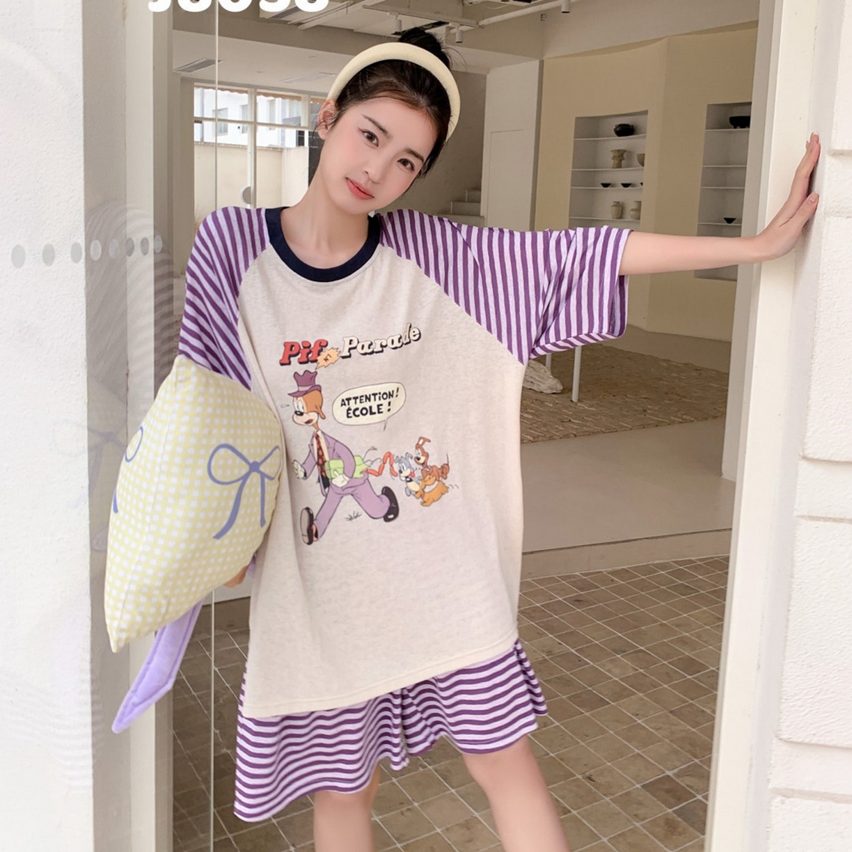 91家纺网 家纺一手货源 找家纺 妍景家居生活馆 2026春夏新款雪花棉心意絮语套装 心意絮语-紫色