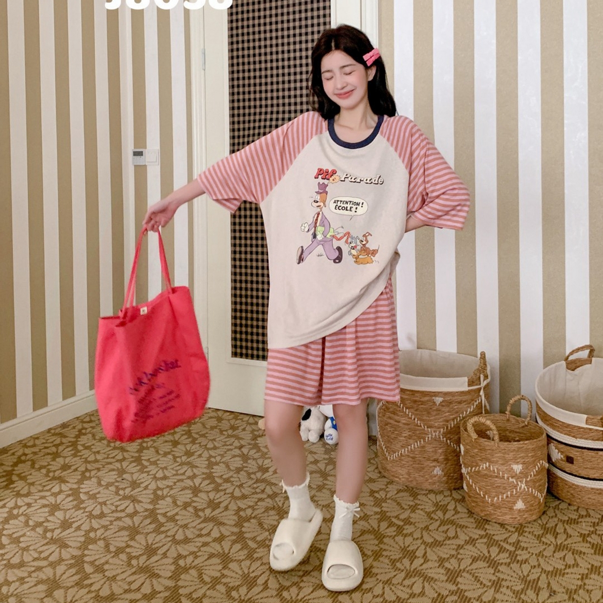 91家纺网 家纺一手货源 找家纺 妍景家居生活馆 2026春夏新款雪花棉心意絮语套装 心意絮语-橘色