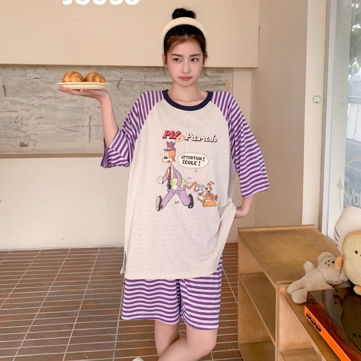 91家纺网 家纺一手货源 找家纺 妍景家居生活馆 2026春夏新款雪花棉心意絮语套装 心意絮语-紫色