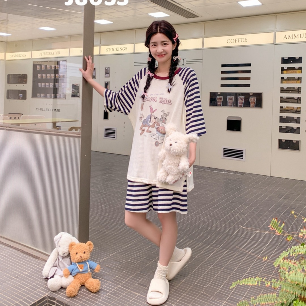 91家纺网 家纺一手货源 找家纺 （总）妍景家居生活馆 2026春夏新款雪花棉野炊夏日套装