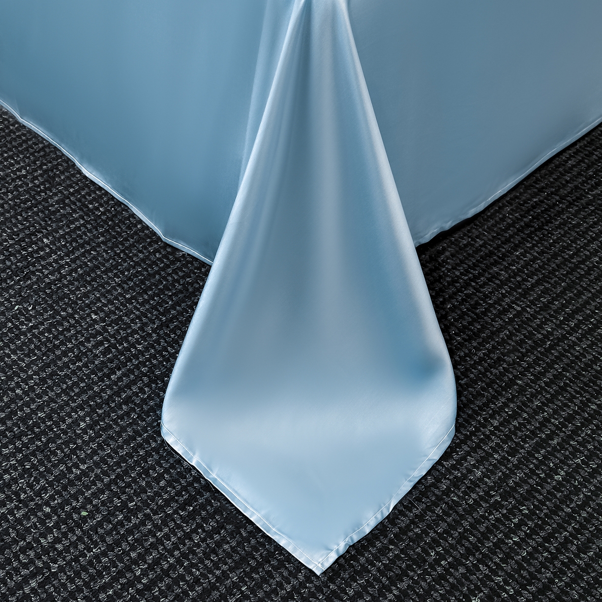 91家纺网 家纺一手货源 找家纺 露梦家纺 2026新款A类水洗真丝轻奢刺绣拼接宽边四件套--贝拉系列 贝拉-月光蓝