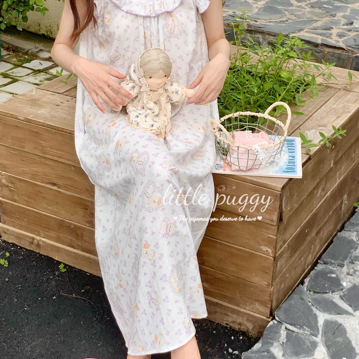 91家纺网 家纺一手货源 找家纺 （总）妍景家居生活馆 2026新款木耳边无袖睡裙