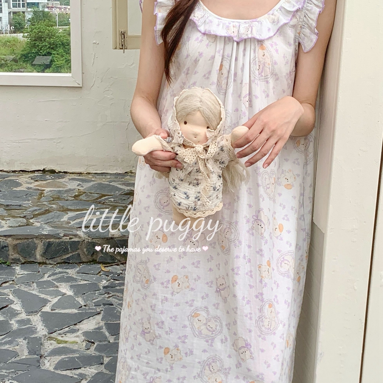 91家纺网 家纺一手货源 找家纺 （总）妍景家居生活馆 2026新款木耳边无袖睡裙