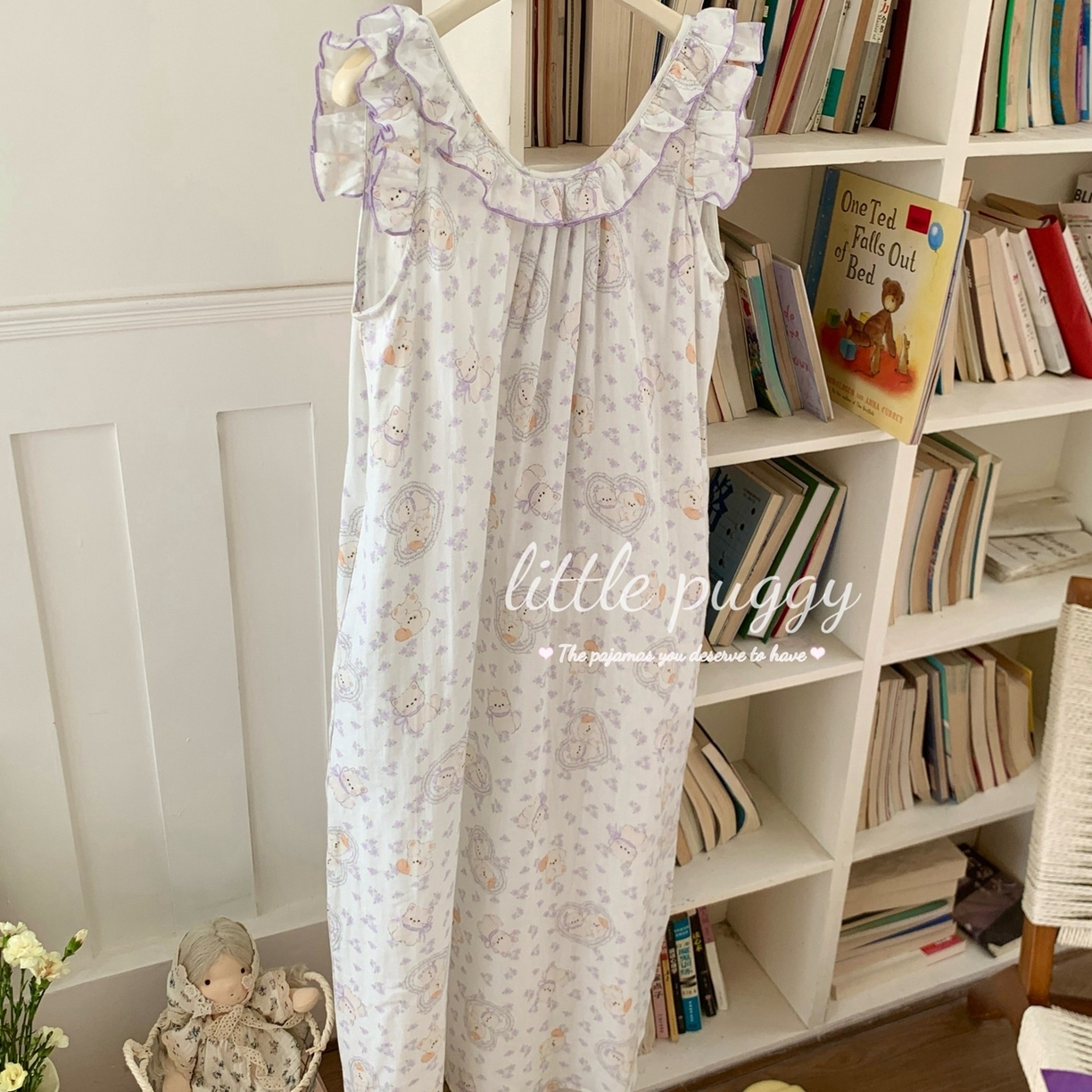 91家纺网 家纺一手货源 找家纺 （总）妍景家居生活馆 2026新款木耳边无袖睡裙