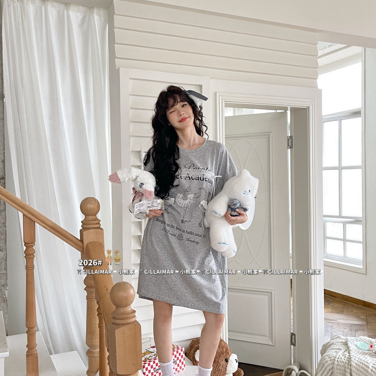 91家纺网 家纺一手货源 找家纺 （总）妍景家居生活馆 2026新款莱赛尔冰丝棉睡裙-芭蕾T