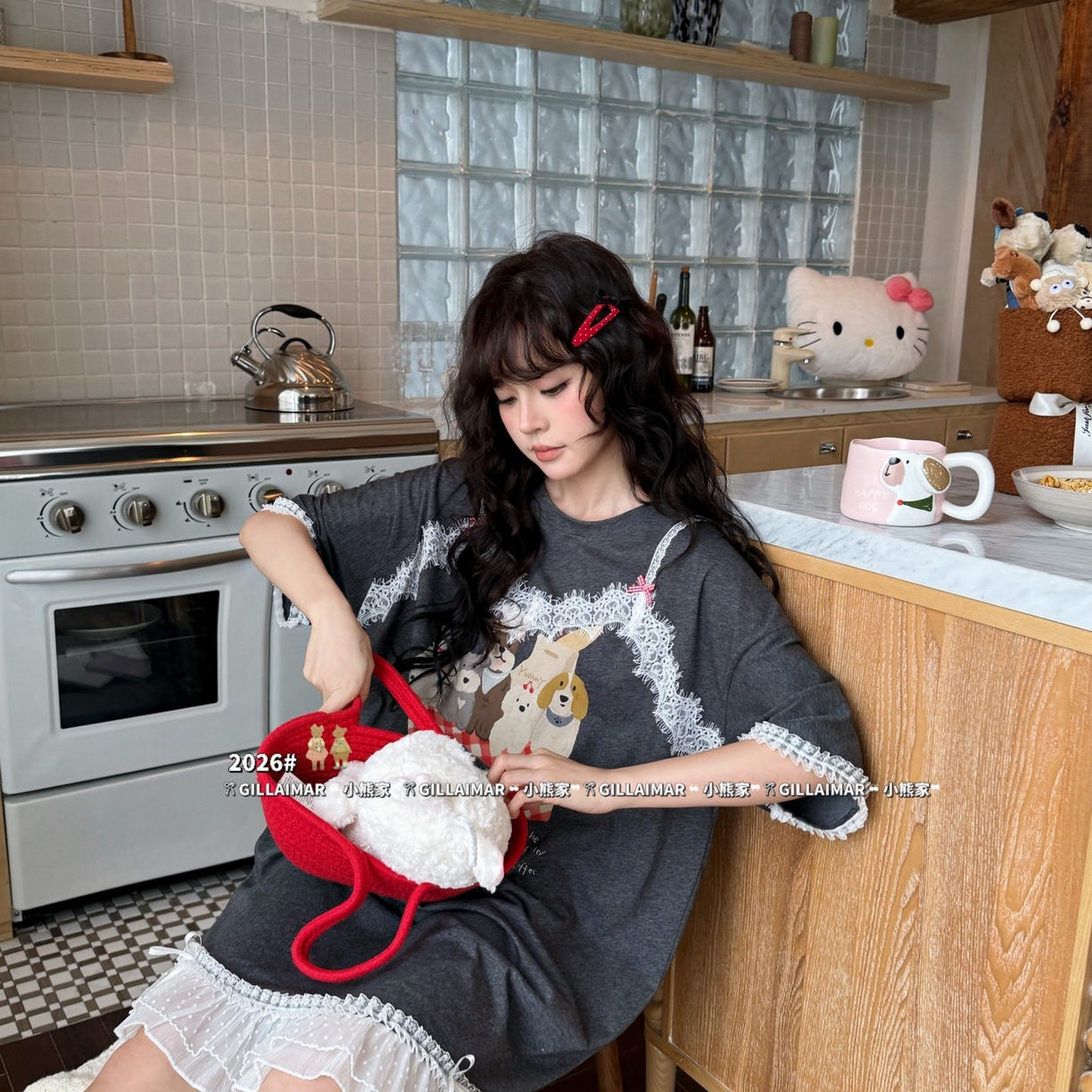 91家纺网 家纺一手货源 找家纺 （总）妍景家居生活馆 2026新款莱赛尔冰丝棉睡裙-红地毯T