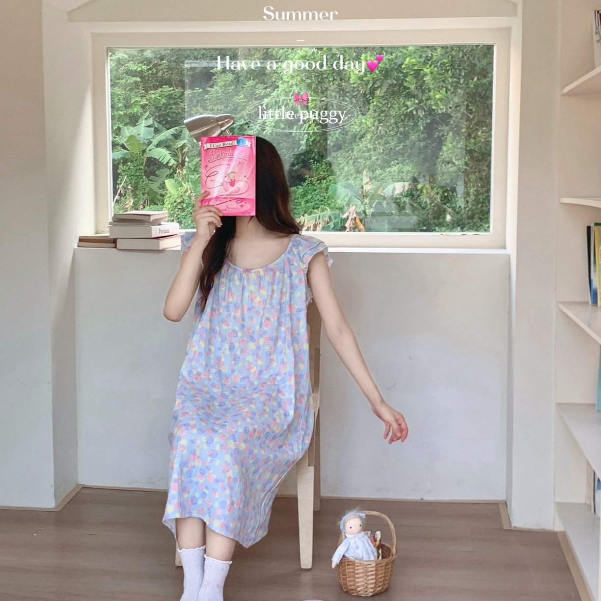 91家纺网 家纺一手货源 找家纺 妍景家居生活馆 2026新款双层纱小飞袖睡裙 梦幻泡泡