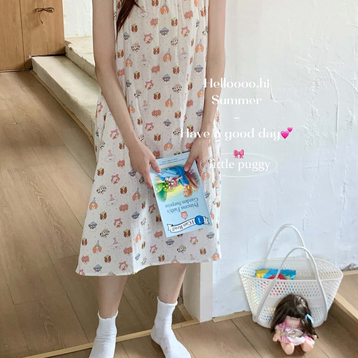 91家纺网 家纺一手货源 找家纺 妍景家居生活馆 2026新款双层纱小飞袖睡裙 彩色波点帽子