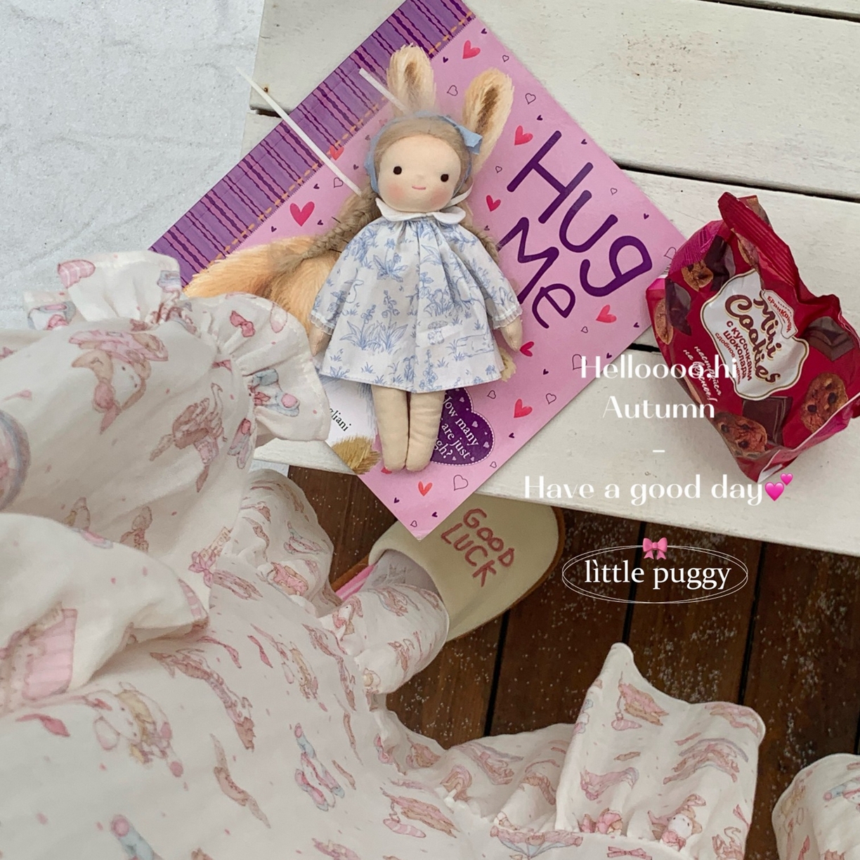 91家纺网 家纺一手货源 找家纺 妍景家居生活馆 2026新款双层纱小熊游乐园睡裙 小熊游乐园-浅粉色